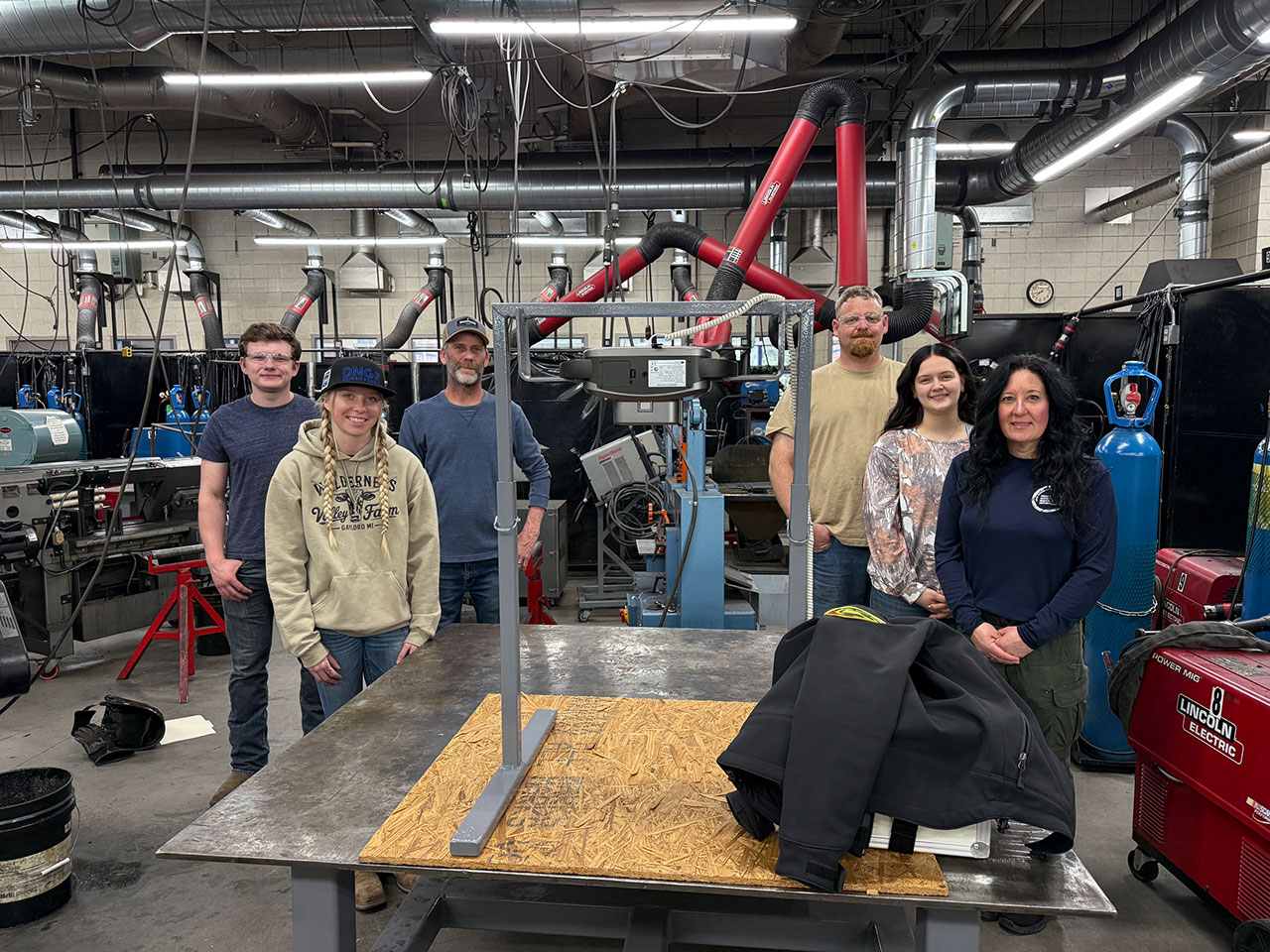 Welding and fabrication students