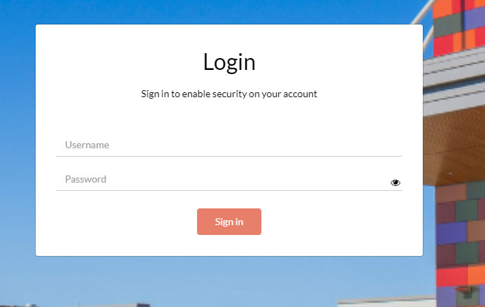 Single Signon Login Screen